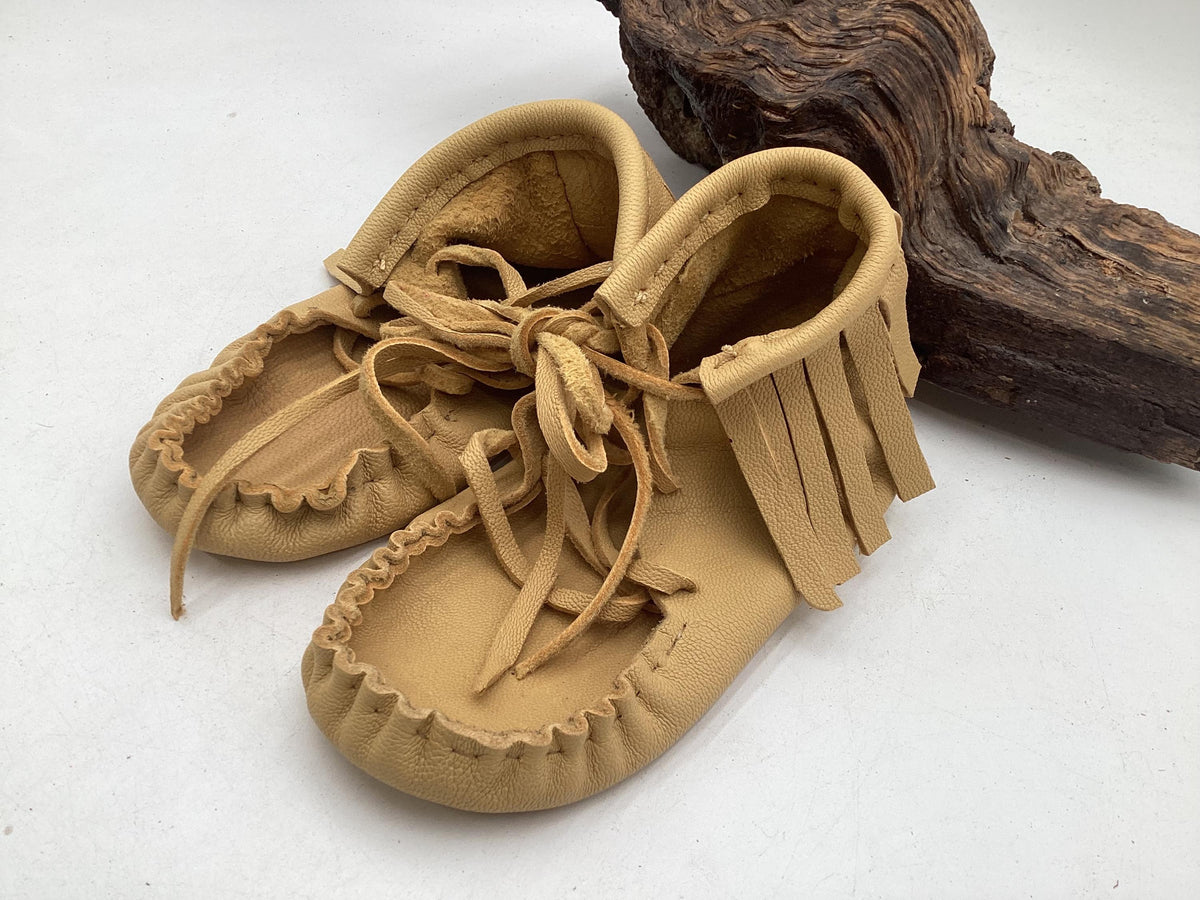Leather Moccasins for Children – Anishinaabe/Ojibwe Artisan made