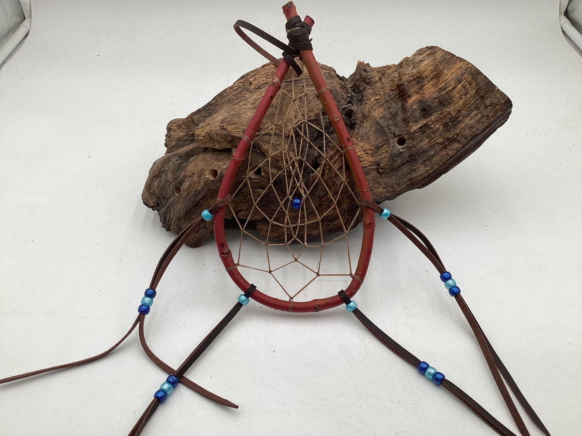 Authentic Handmade Red Willow Dream Catcher - Anishinaabe/Ojibwe