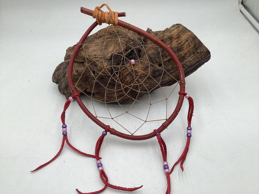 Authentic Handmade Red Willow Dream Catcher - Anishinaabe/Ojibwe