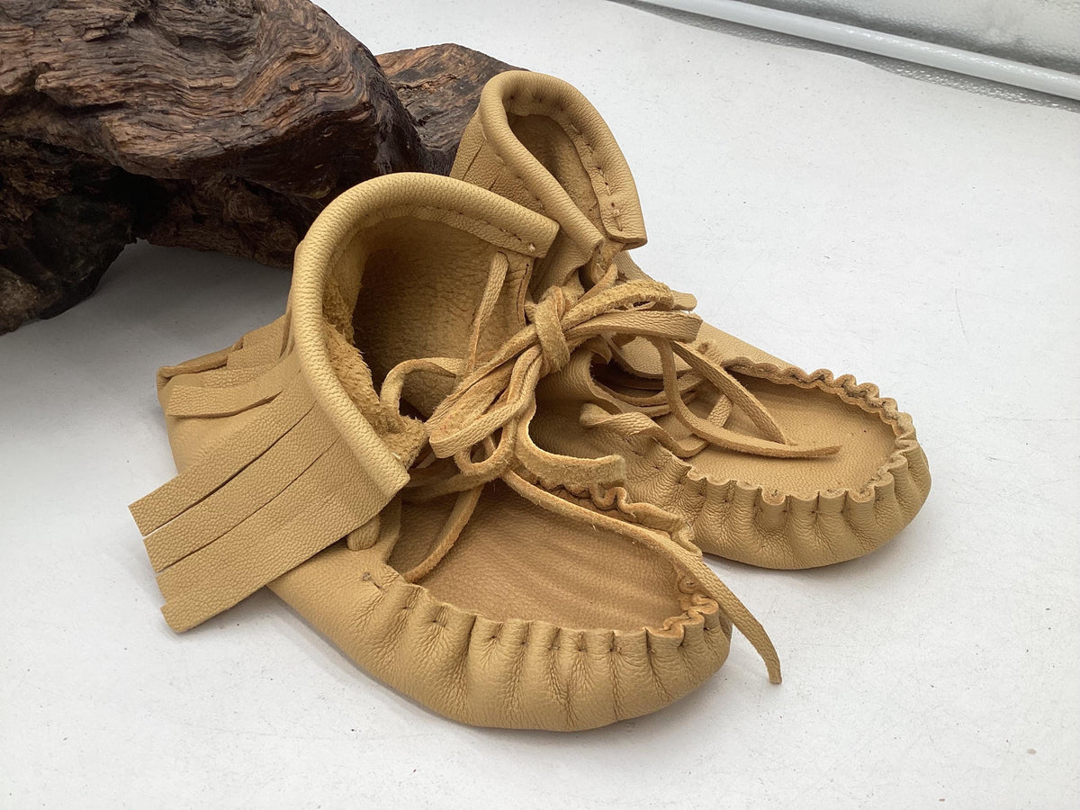 Leather Moccasins for Children – Anishinaabe/Ojibwe Artisan made