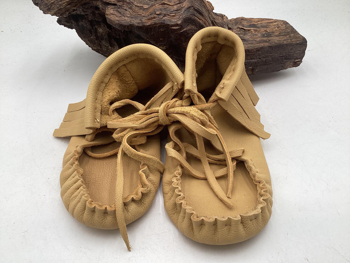 Leather Moccasins for Children – Anishinaabe/Ojibwe Artisan made