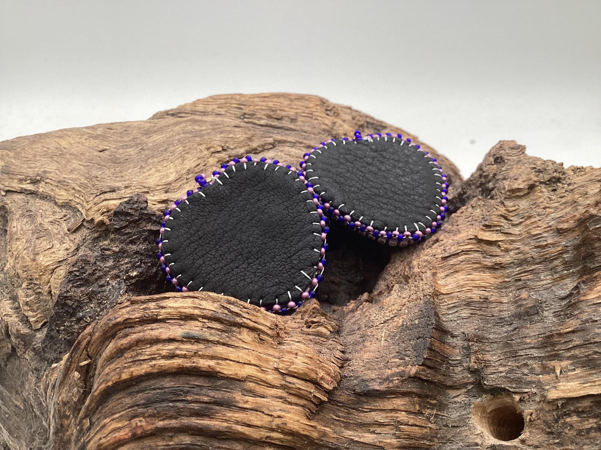 Indigenous Turtle Heart Hand Beaded Earrings – Authentic Anishinaabe/Ojibwe Beadwork