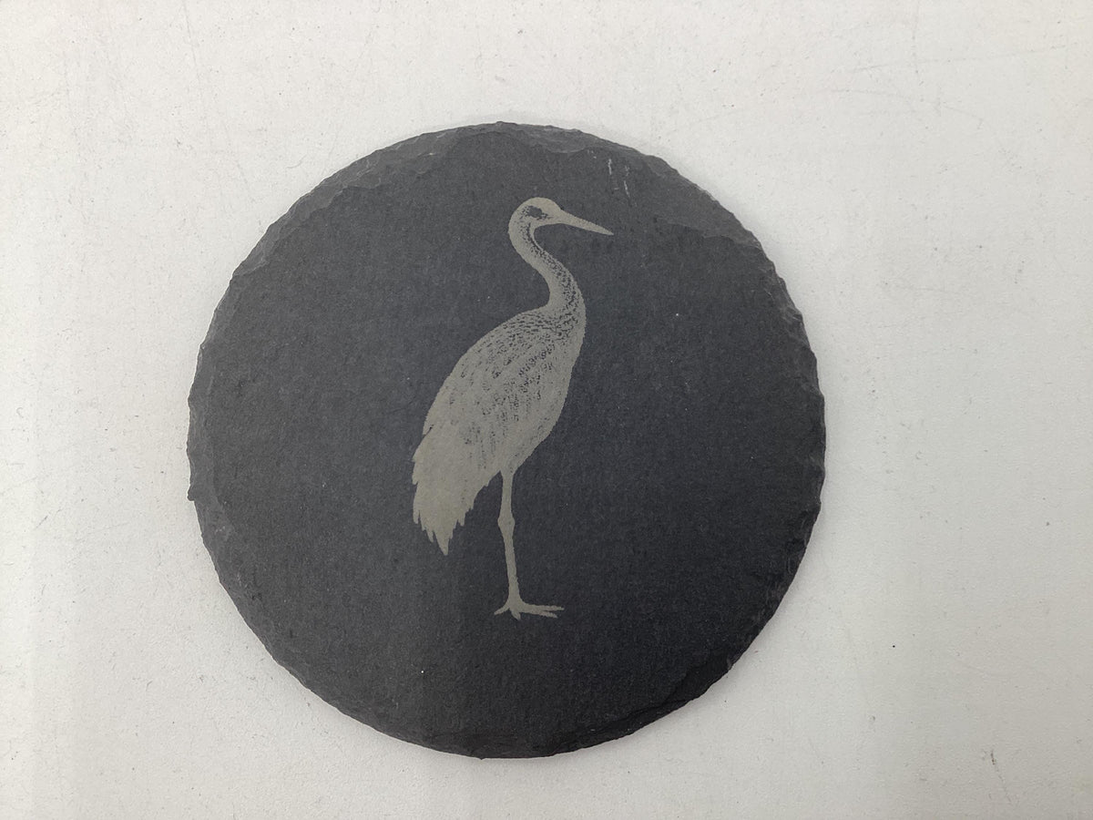 Etched Slate Coaster Set: Wild Life Animal Designs, 4-Piece