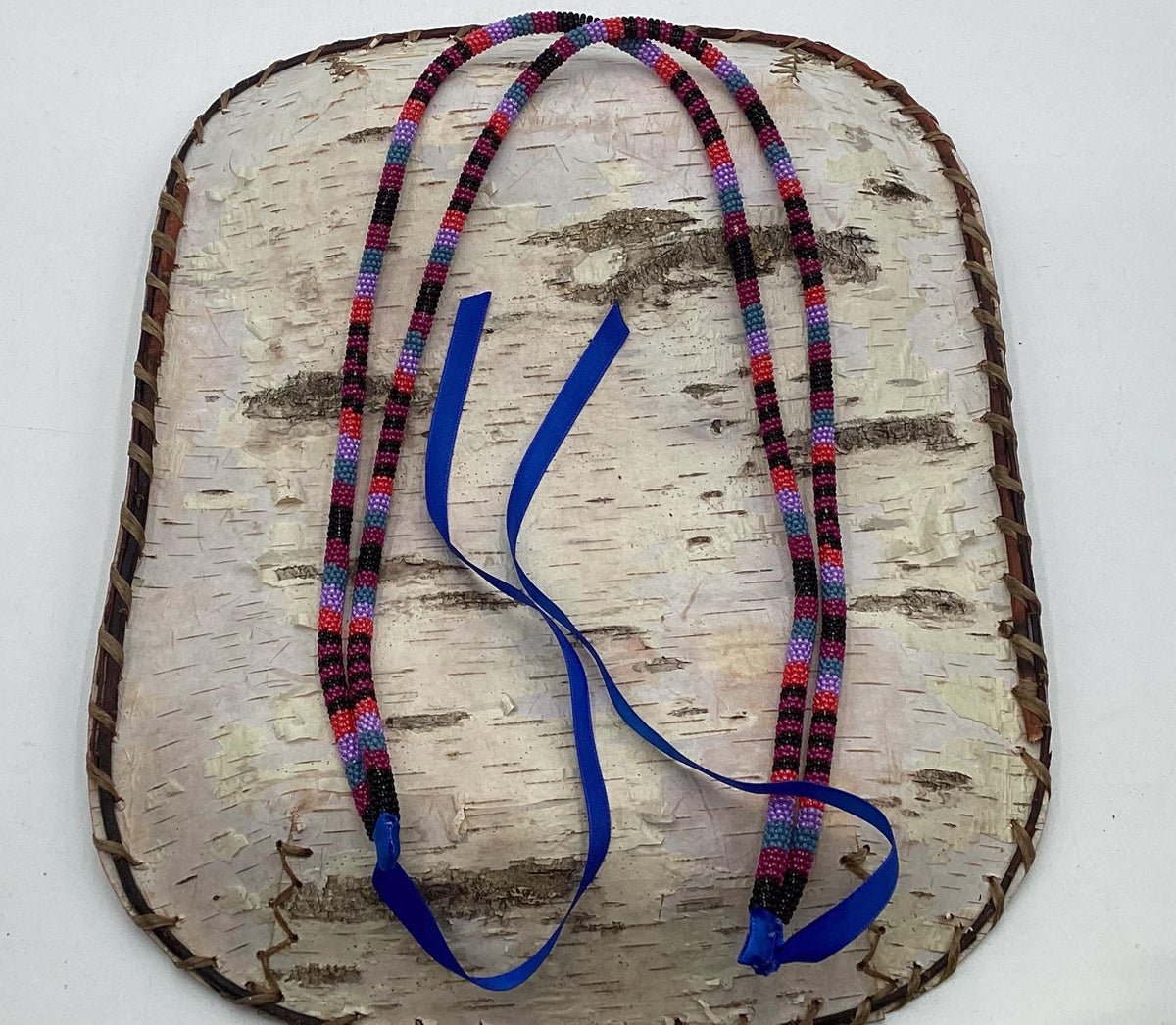 Double Rope Necklace - Hand Beaded - Anishinaabe/Ojibway Made- Free Shipping