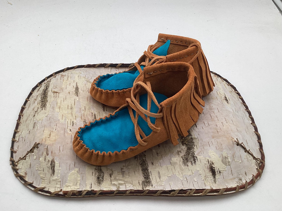 Leather Moccasins for Children – Anishinaabe/Ojibwe Artisan made