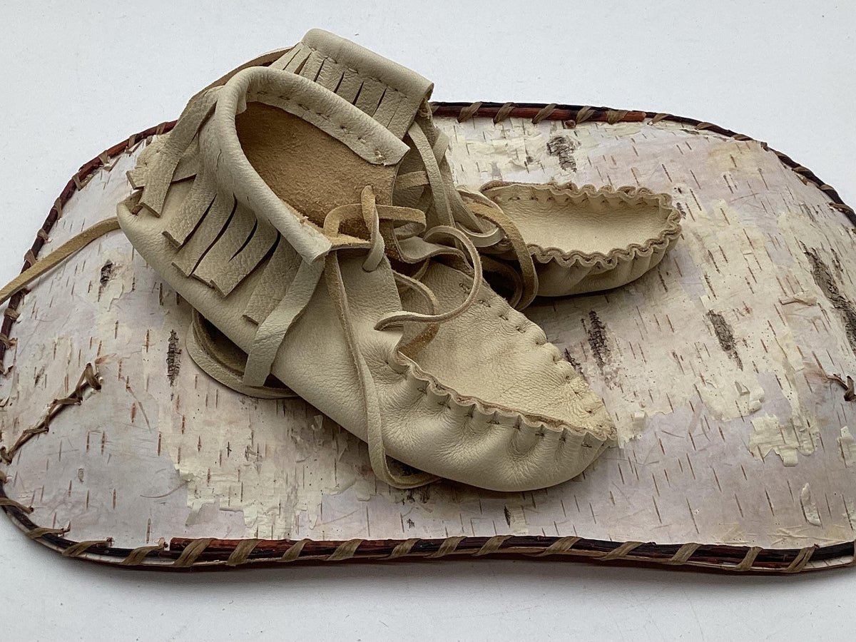 Leather Moccasins for Children – Anishinaabe/Ojibwe Artisan made