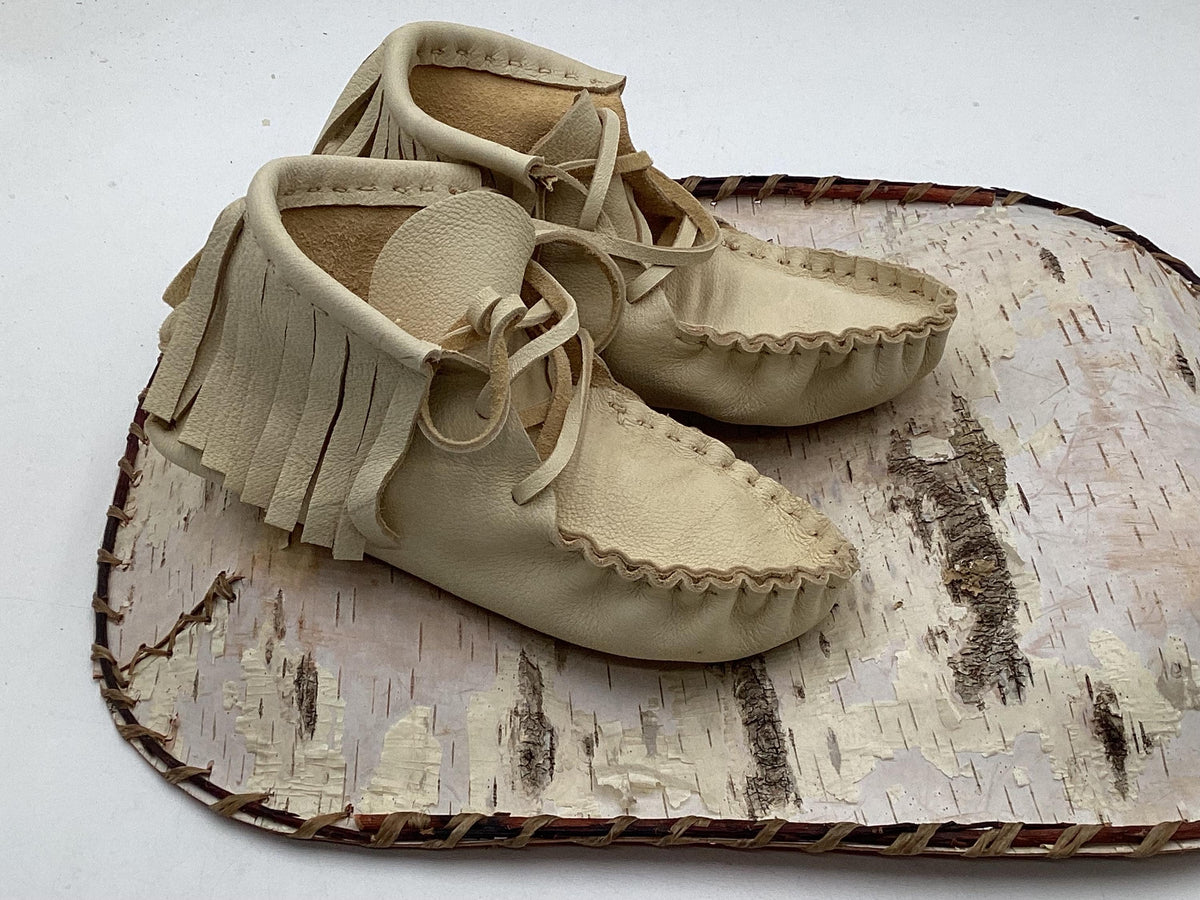 Leather Moccasins for Children – Anishinaabe/Ojibwe Artisan made