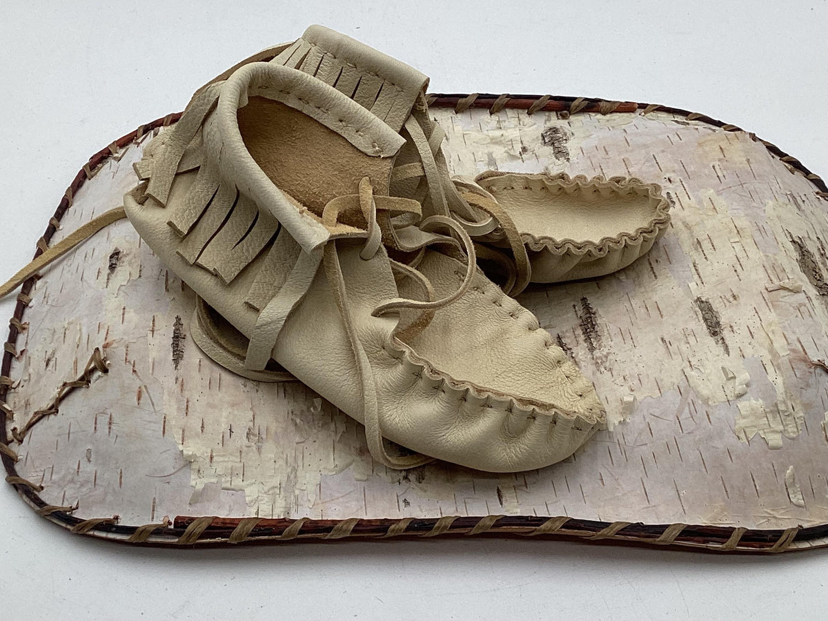 Leather Moccasins for Children – Anishinaabe/Ojibwe Artisan made