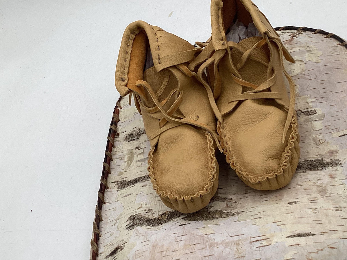 Child's Leather Moccasins – Anishinaabe/Ojibwe Artisan made