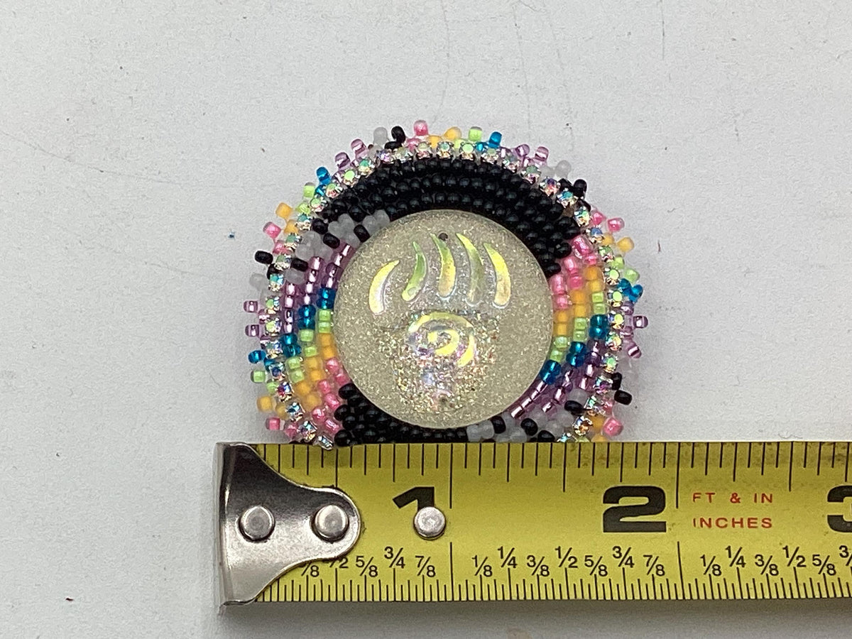 Hand Beaded Earrings-Neon Claws-Anishinaabe/Ojibwe Beadwork