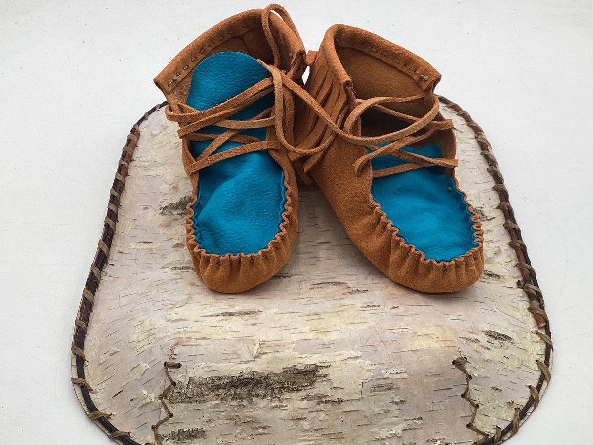 Leather Moccasins for Children – Anishinaabe/Ojibwe Artisan made