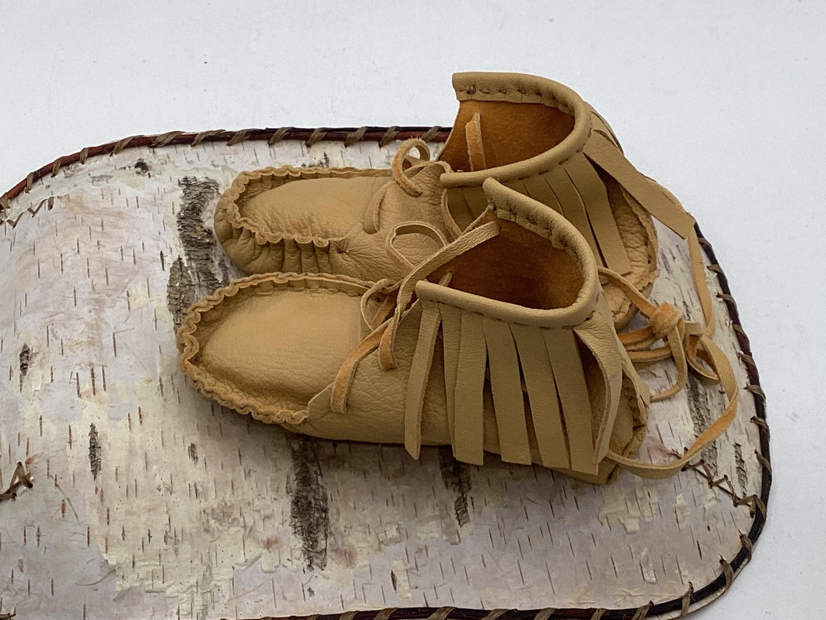 Leather Moccasins for Children – Anishinaabe/Ojibwe Artisan made