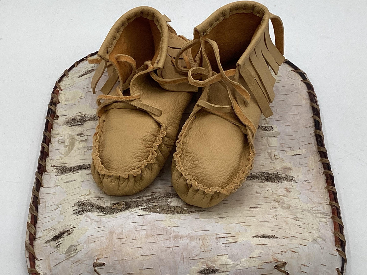 Leather Moccasins for Children – Anishinaabe/Ojibwe Artisan made