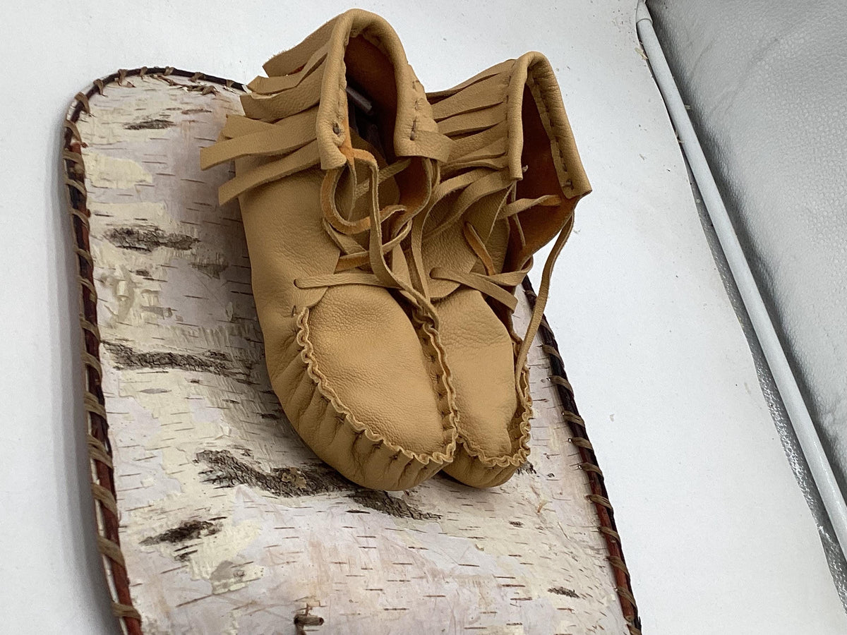 Child's Leather Moccasins – Anishinaabe/Ojibwe Artisan made