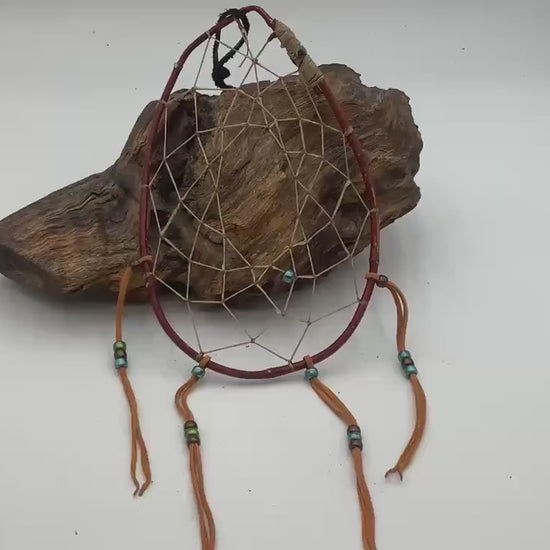 Authentic Handmade Red Willow Dream Catcher - Anishinaabe/Ojibwe