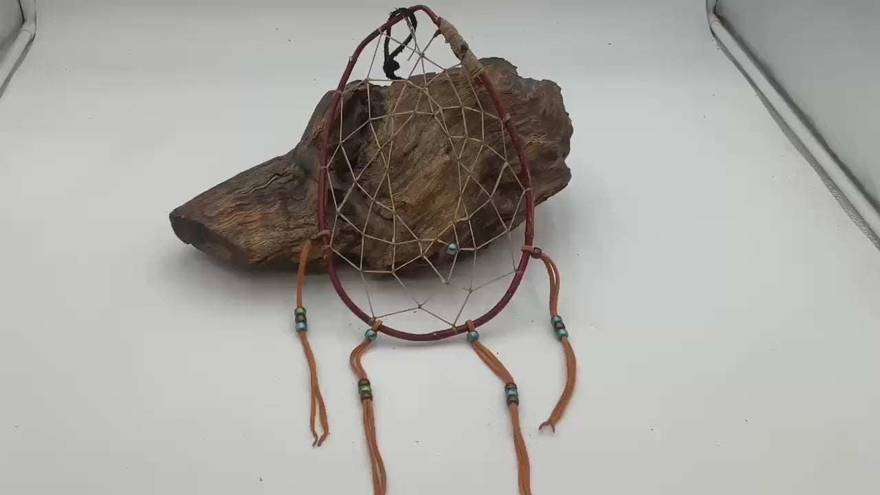 Authentic Handmade Red Willow Dream Catcher - Anishinaabe/Ojibwe