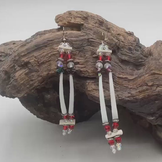 Hand Beaded Earrings: Anishinaabe/Ojibwe Beadwork