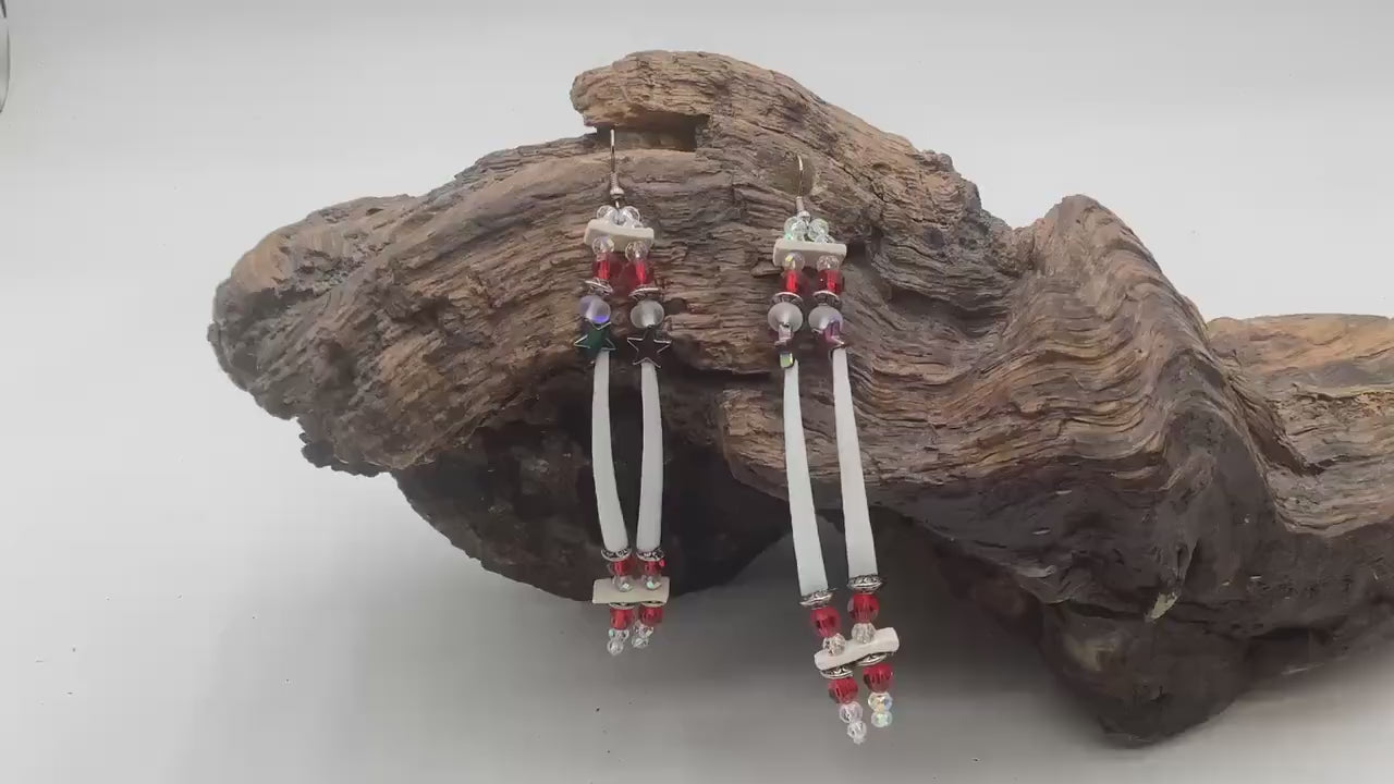 Hand Beaded Earrings: Anishinaabe/Ojibwe Beadwork