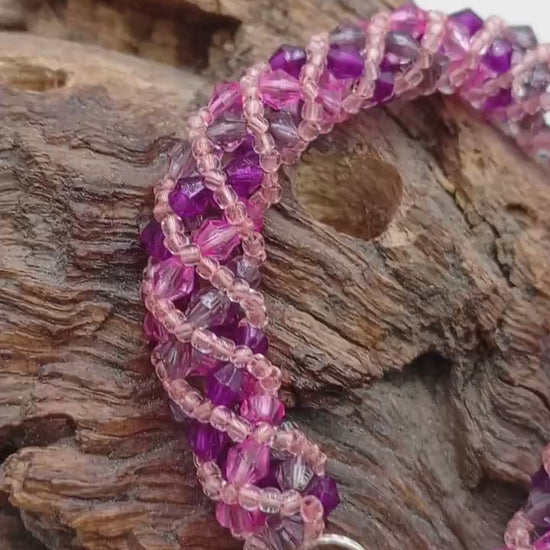 Hand made spiral stitch bracelet