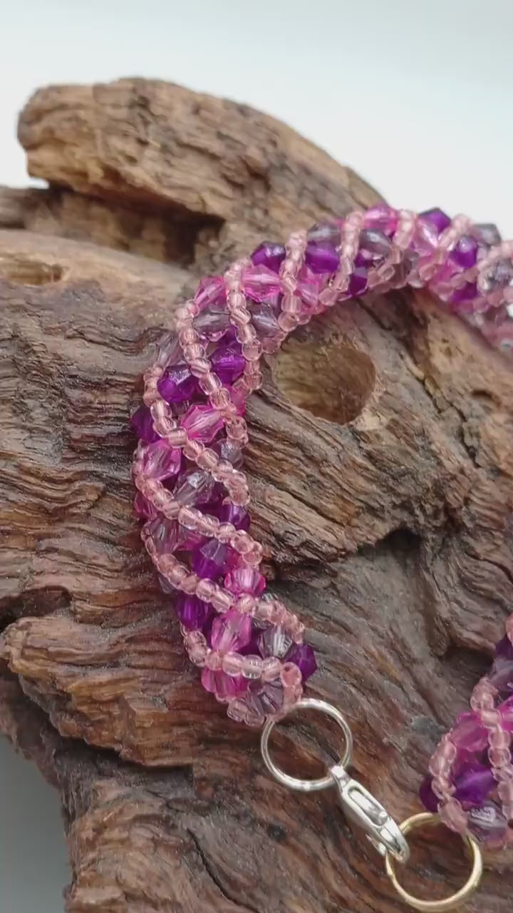 Hand made spiral stitch bracelet