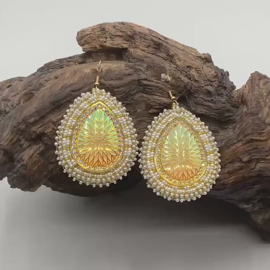 Hand Beaded Earrings - Authentic Ojibwe Beadwork