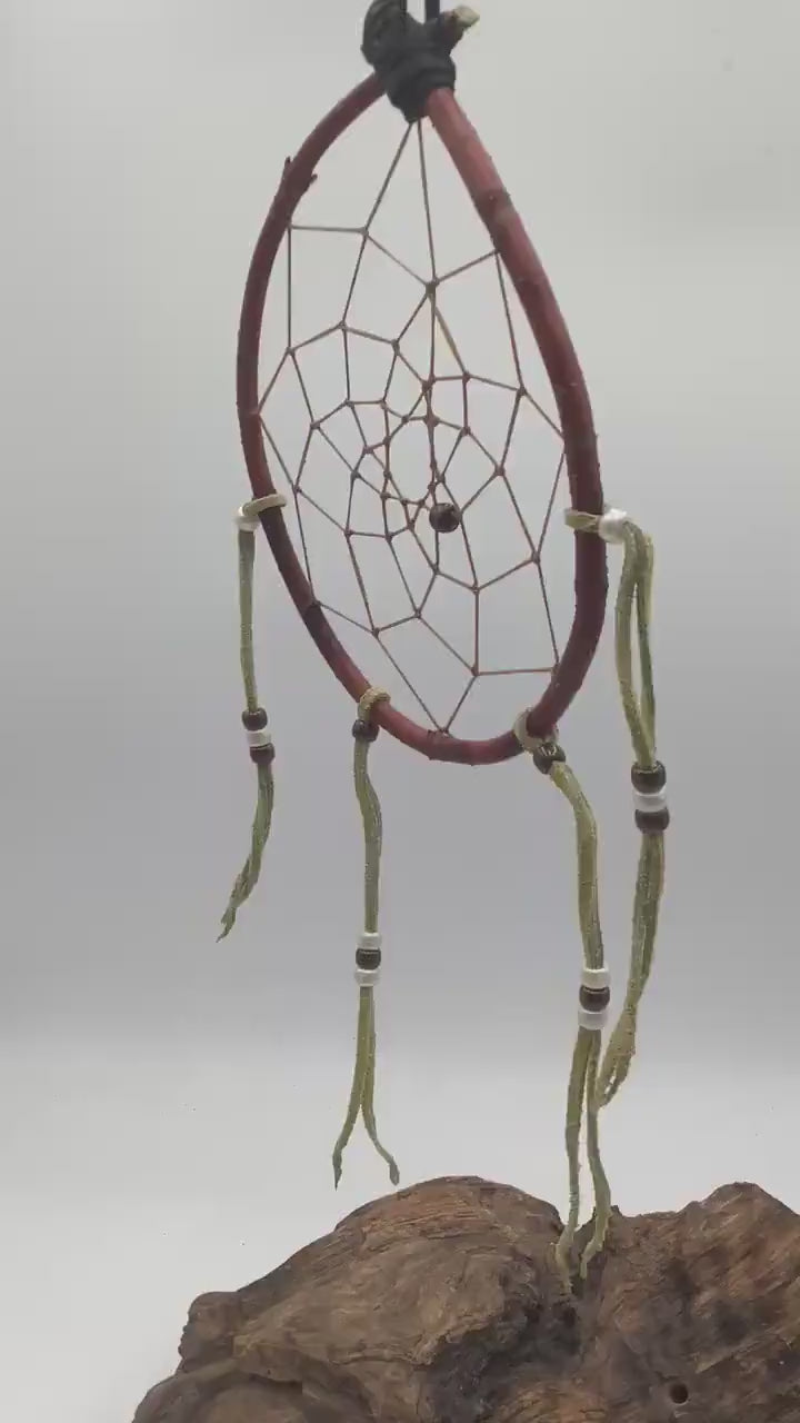 Authentic Handmade Red Willow Dream Catcher - Anishinaabe/Ojibwe