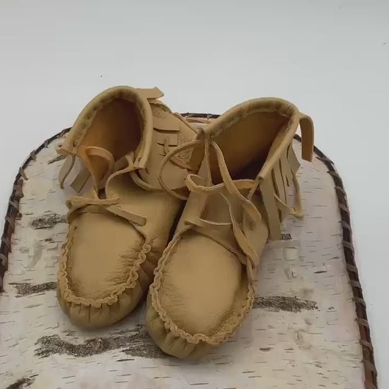 Leather Moccasins for Children – Anishinaabe/Ojibwe Artisan made
