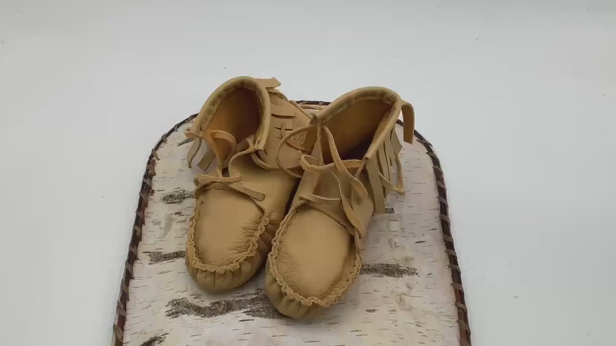 Leather Moccasins for Children – Anishinaabe/Ojibwe Artisan made