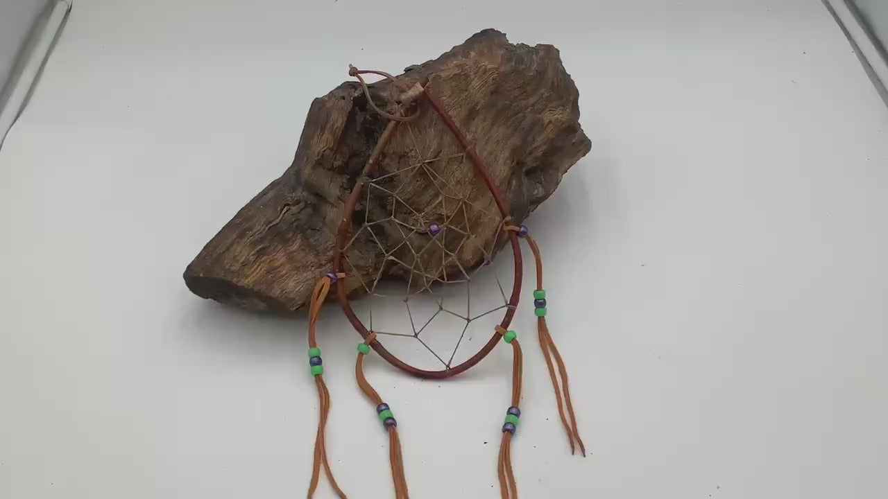 Authentic Handmade Red Willow Dream Catcher - Anishinaabe/Ojibwe