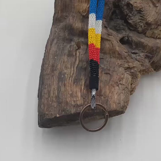 Keychain - Hand Beaded - Anishinaabe/Ojibway Made- Free Shipping