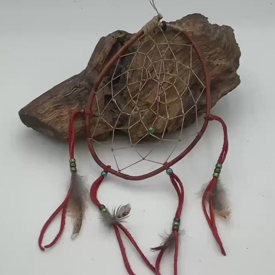 Authentic Handmade Red Willow Dream Catcher - Anishinaabe/Ojibwe