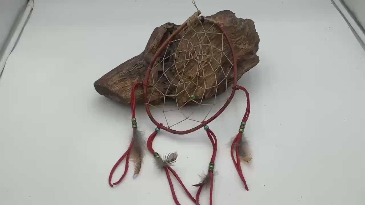 Authentic Handmade Red Willow Dream Catcher - Anishinaabe/Ojibwe