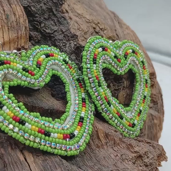 Handmade Beaded Earrings: Anishinaabe/Ojibwe Beadwork