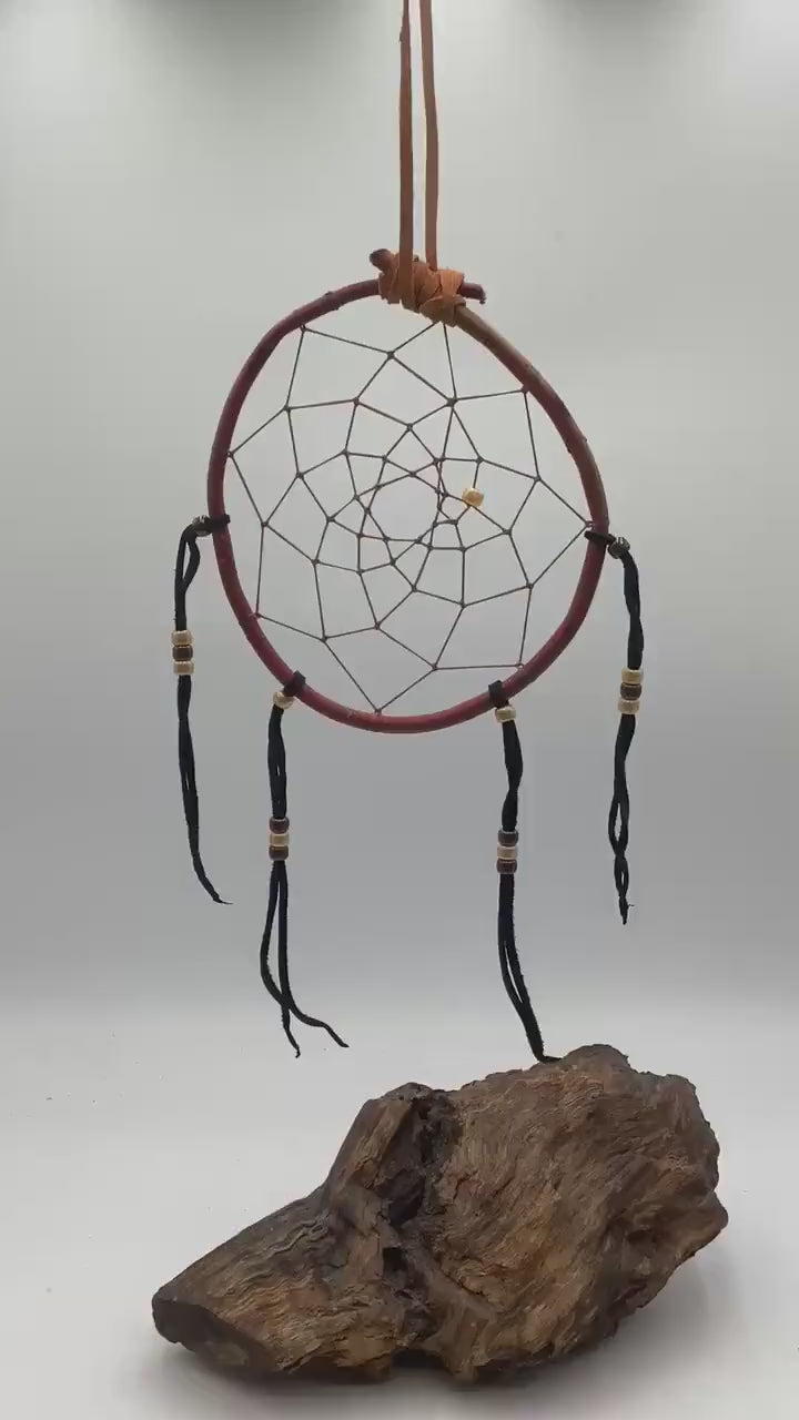 Authentic Handmade Red Willow Dream Catcher - Anishinaabe/Ojibwe