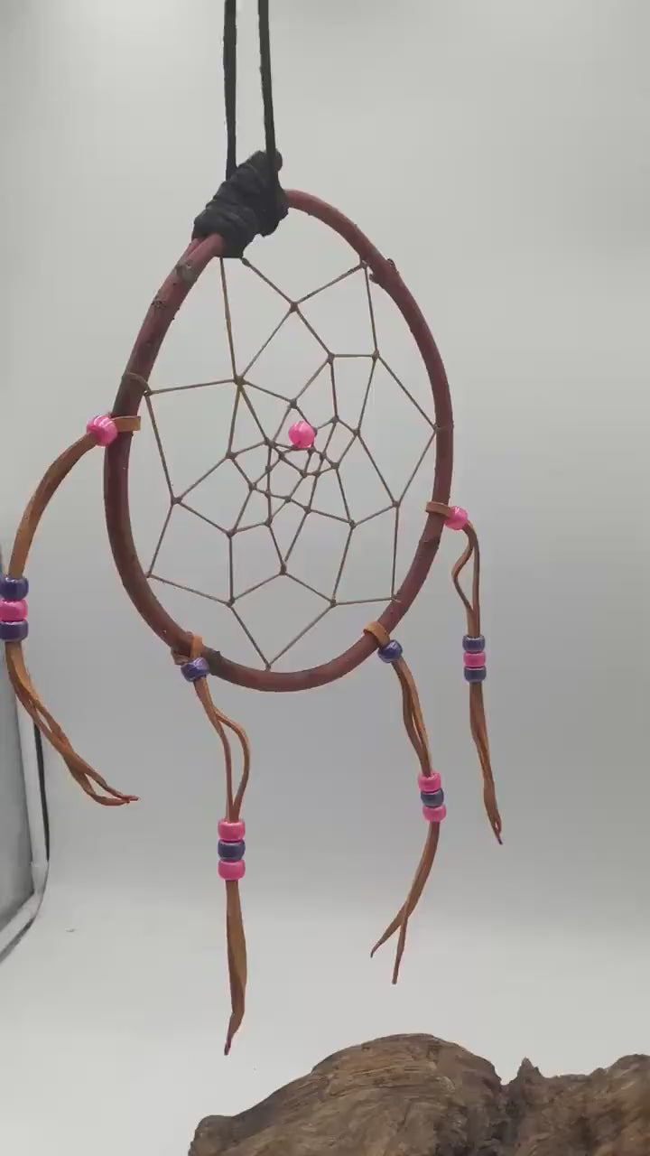 Authentic Handmade Red Willow Dream Catcher - Anishinaabe/Ojibwe