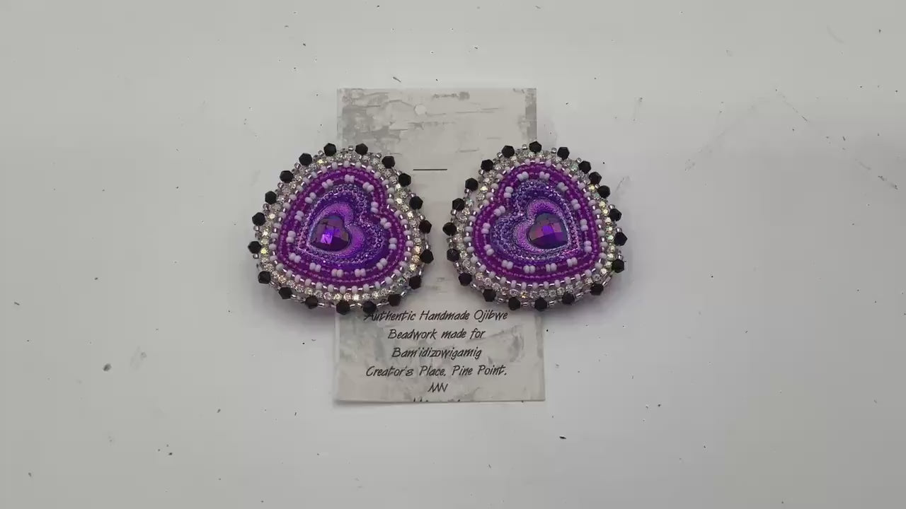 Heart Beaded Earrings - Free Shipping