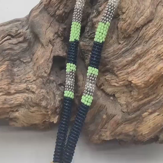 Long Hand Beaded Lanyard - Ojibwe/Anishinaabe Made  - Free Shipping