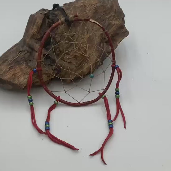 Authentic Handmade Red Willow Dream Catcher - Anishinaabe/Ojibwe