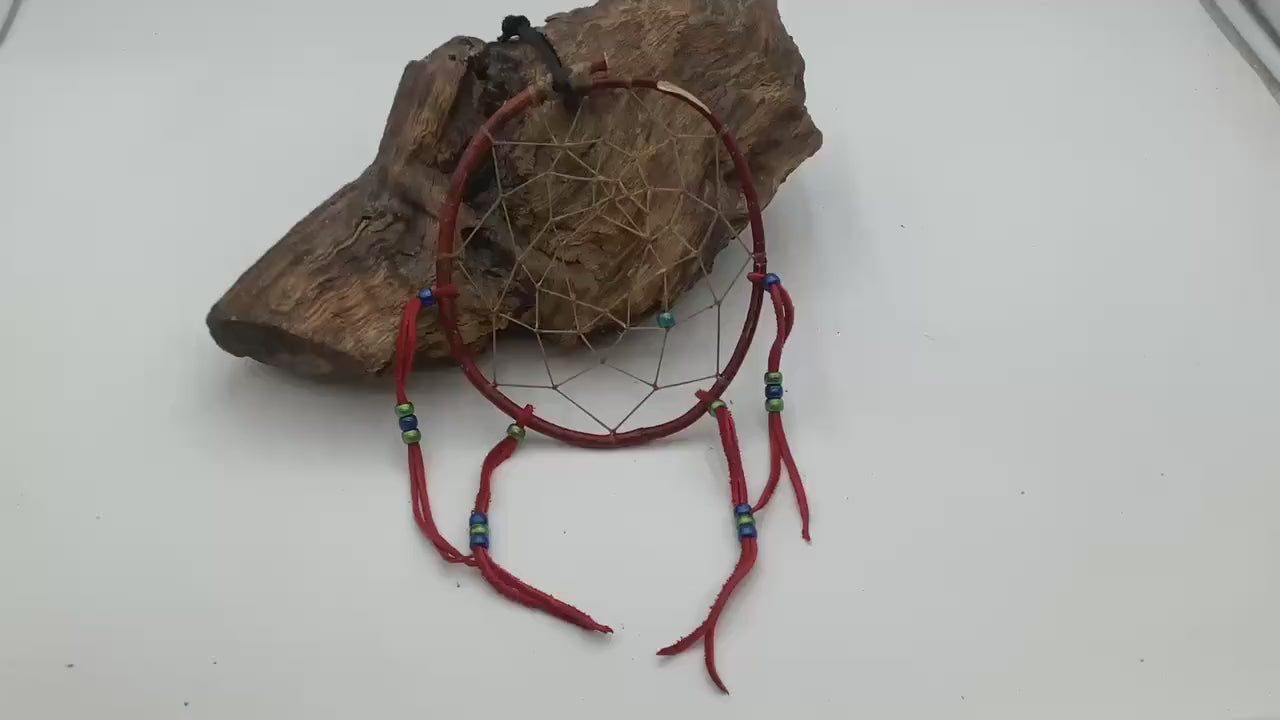 Authentic Handmade Red Willow Dream Catcher - Anishinaabe/Ojibwe