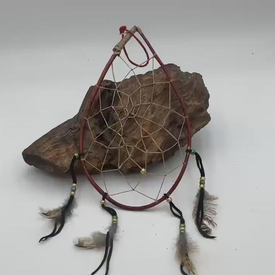 Authentic Handmade Red Willow Dream Catcher - Anishinaabe/Ojibwe