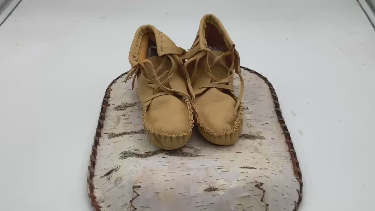 Child's Leather Moccasins – Anishinaabe/Ojibwe Artisan made