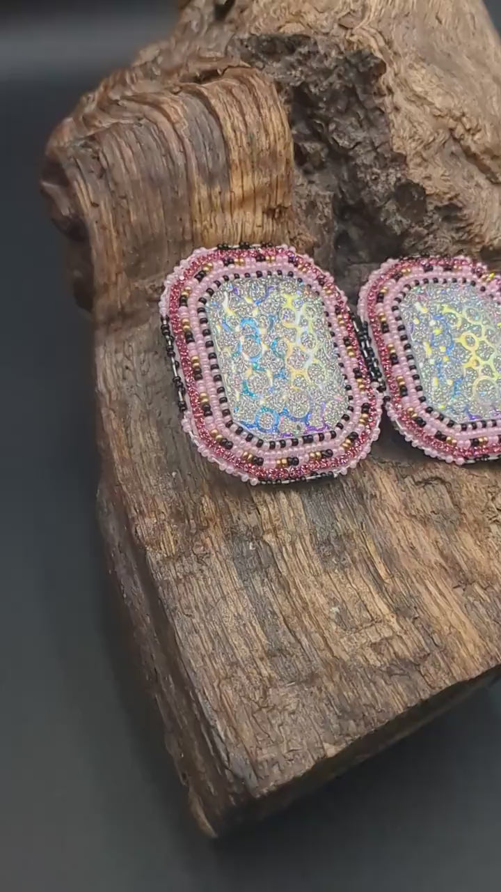 Strawberry Celebration - Hand Beaded Earrings