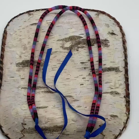 Double Rope Necklace - Hand Beaded - Anishinaabe/Ojibway Made- Free Shipping