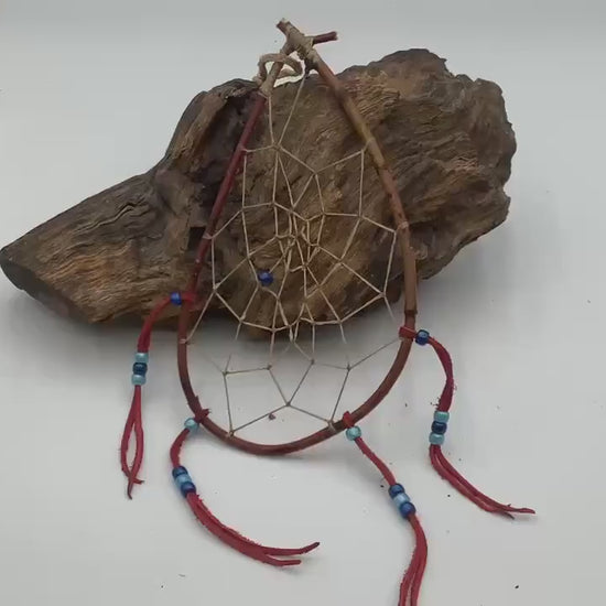 Authentic Handmade Red Willow Dream Catcher - Anishinaabe/Ojibwe