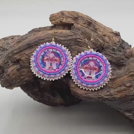 Hand Beaded Indigenous Earrings: Anishinaabe/Ojibwe Beadwork