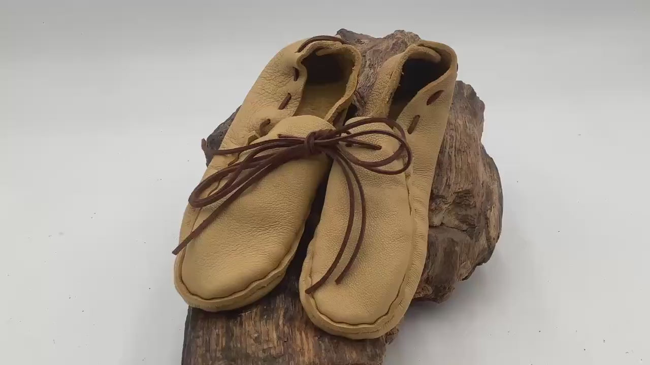 Child's Leather Moccasins – Anishinaabe/Ojibwe Artisan made
