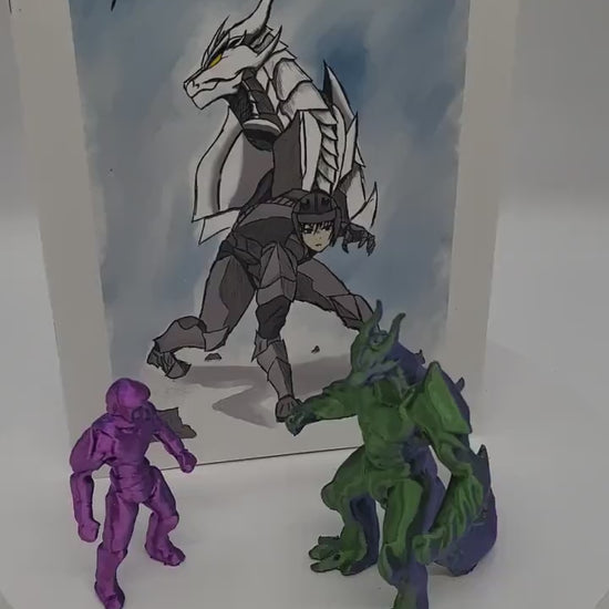 Original Graphic Novel and Action Figures set By Illustrator, Author and Sculptor, Dayton Adams: "Penumbra", A Manga Style Graphic Novel