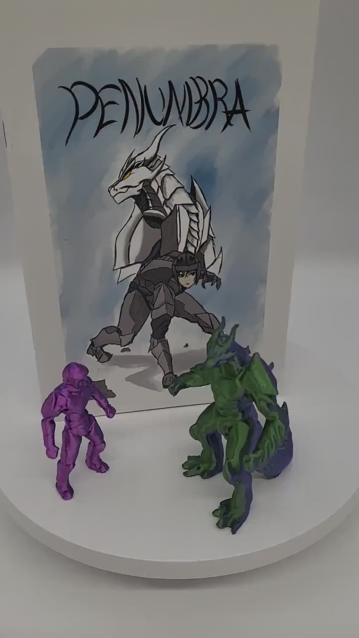 Original Graphic Novel and Action Figures set By Illustrator, Author and Sculptor, Dayton Adams: "Penumbra", A Manga Style Graphic Novel