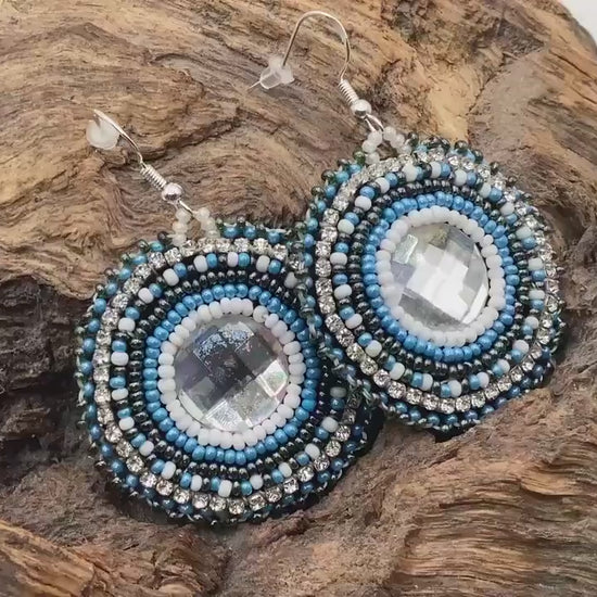 Hand Beaded Earrings: Anishinaabe/Ojibwe Beadwork
