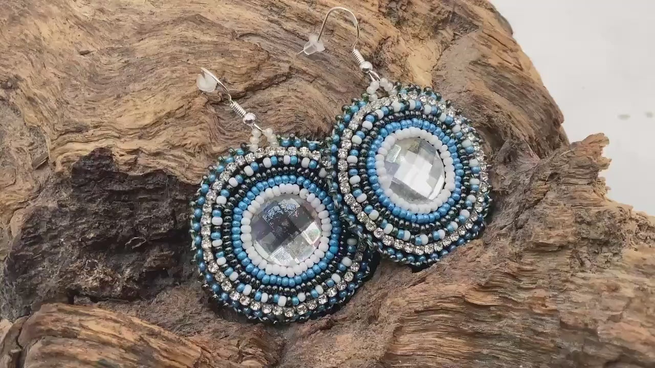 Hand Beaded Earrings: Anishinaabe/Ojibwe Beadwork